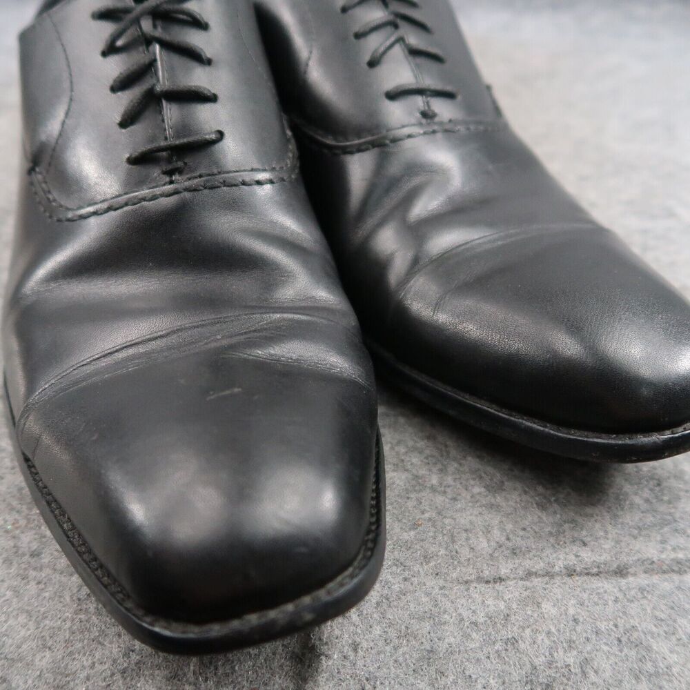 Hart Schaffner Marx Shoe Men 11 Oxford Cap Toe Formal Professional Classic Black - Picture 15 of 16